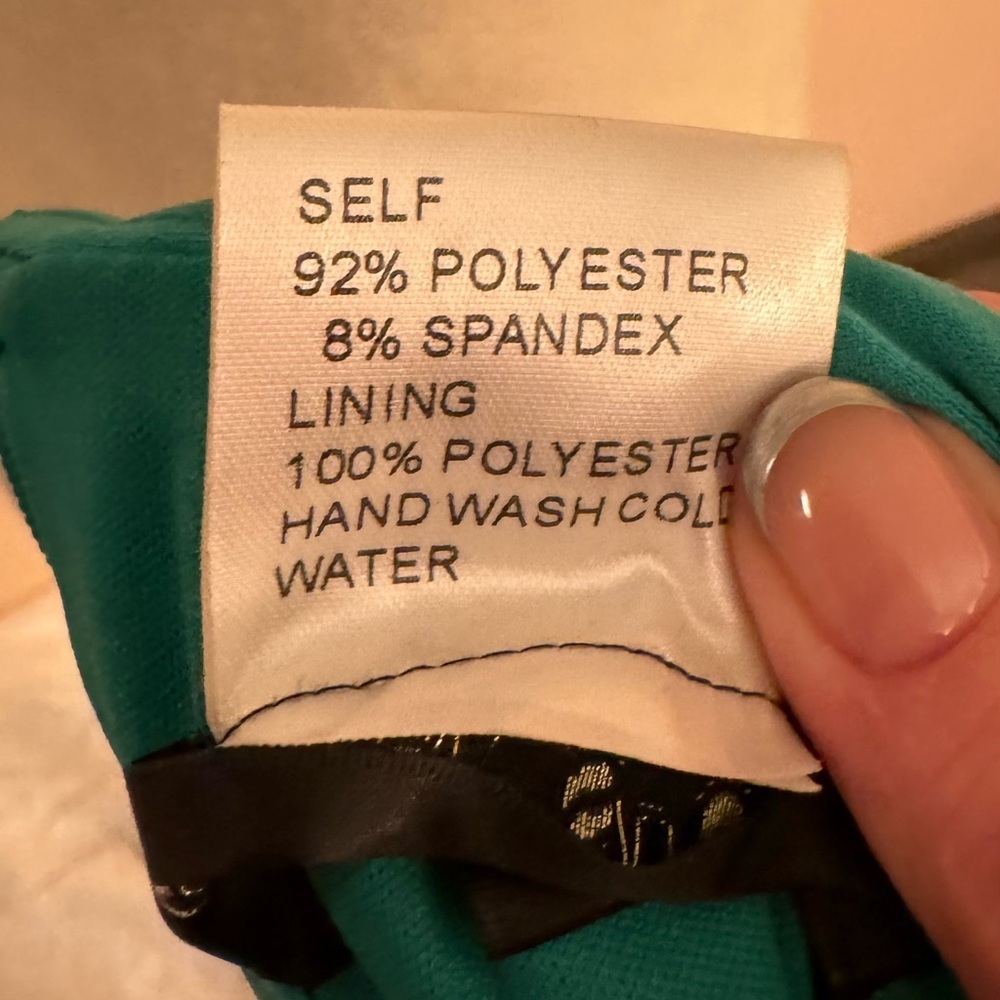 Green | Teal Tadashi Shoji Pintuck Ombre Dress - Picture 8 of 8